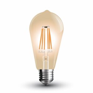 Lampada Goccia LED a Filamento E27 8w Luce AMBRA 2200°k